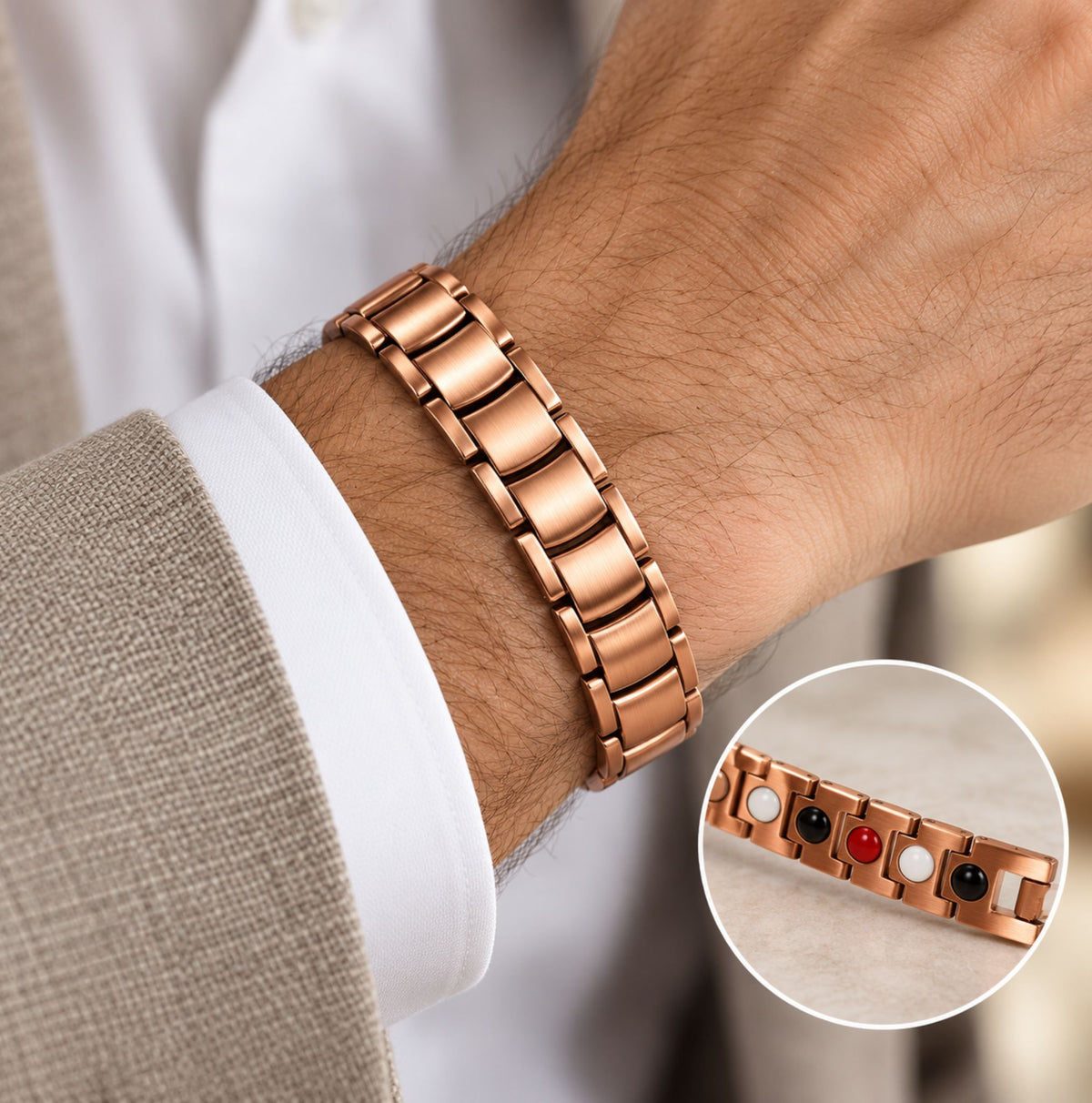 ETHERION Energy Bracelet Copper – Brățară Energetică 5-in-1 Cupru Pur